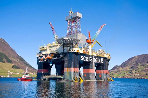 Scarabeo 8 semi-submersible drilling rig (Credit: Saipem)
