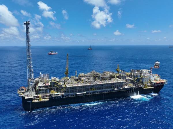 The FPSO P-78 is the seventh platform in operation in the Búzios field, in the pre-salt layer of the Santos Basin. Image Credit Divulgaçao Petrobras