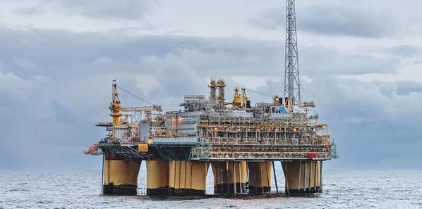 The Åsgard B platform in the Norwegian Sea (Credit: Gudmund Nymoen / Equinor)