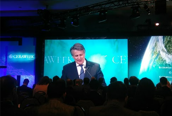 Shell CEO Ben van Beurden speaking at one of previous editions of CERAWeek / Image by Bartolomej Tomic - (File photo)