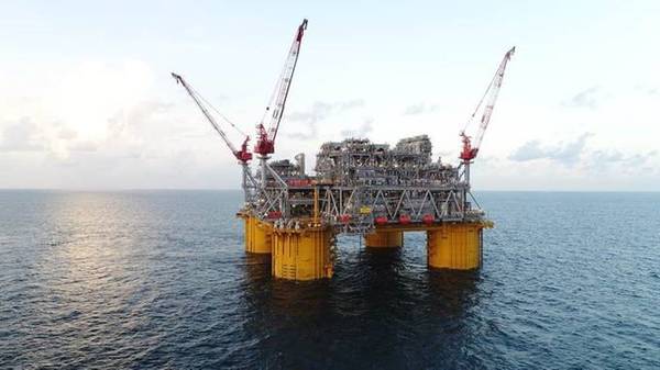 Shell’s Appomattox platform in the Gulf of Mexico. Photo courtesy of Shell