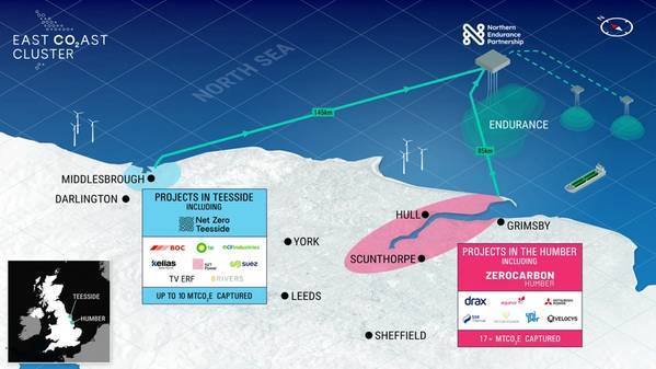 Aker Solutions and Dril-Quip have agreed to work together to target the Northern Endurance Project in the UK, maximizing local content from both organizations.  Credit: EEC (FIle Image)