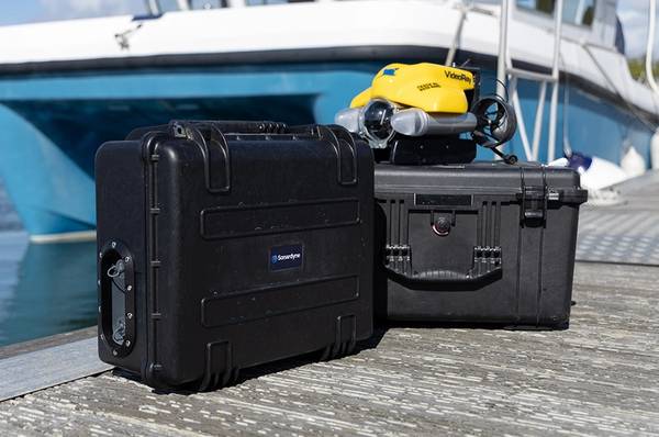Sonardyne’s updated Micro-Ranger 2 USBL system contains everything needed to track divers, ROVS and AUVs in a rugged case small enough to operate-anywhere, from anything. Photo by Tom Acton/Sonardyne.
