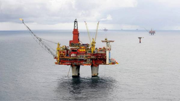 The Statfjord C platform in the North Sea (Credit: Harald Pettersen/Equinor)