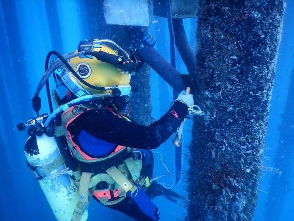 Subsea repair and maintenance services provided by Divetech Marine Engineering Services. ©AD Ports