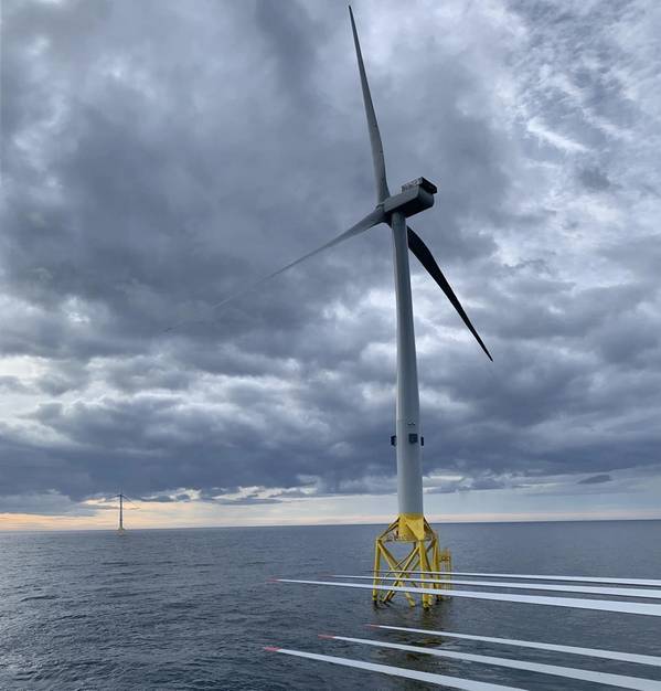 A wind turbine at the Moray East Site / Credit: Fred. Olsen Windcarrier