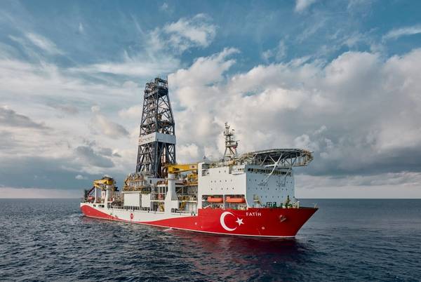 Turkish TPAO's Fatih drillship that recently struck the Tuna-1 discovery in the Black Sea- Credit: TPAO