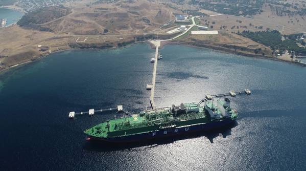 ‘Turquoise P’ is part of the Etki Liman LNG terminal in the Turkish Aegean Sea (Credit: BSM)