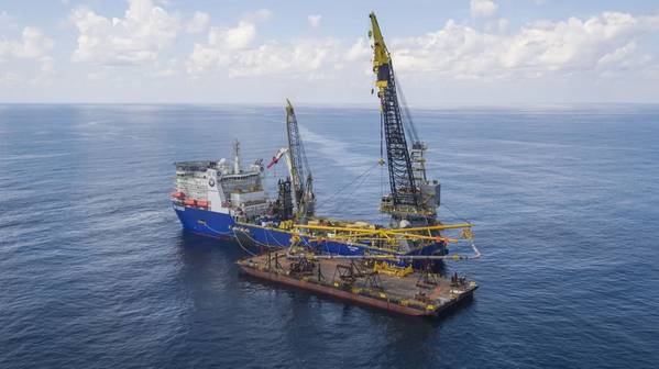 One of the vessels which will be used, DLV 2000 pipelay vessel, pictured off northwest Australia during the Ichthys project on which UTEC worked (Photo: UTEC)