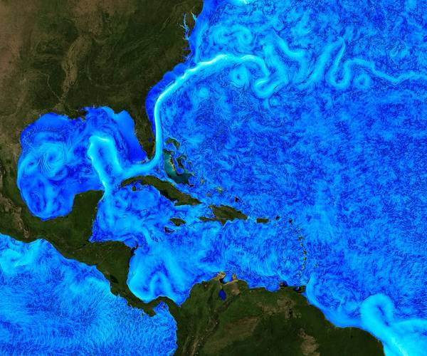 A visualization of the Gulf of Mexico Loop Current. (Image: Christopher Henze, NASA/Ames)