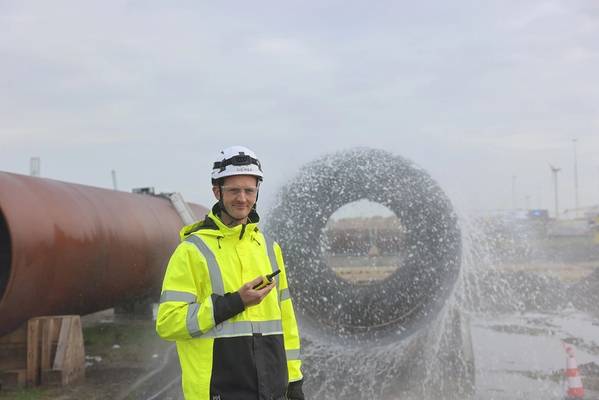 GBM Works challenges noise pollution when installing wind turbines with their Vibrojet® technology. Credit: GBM Works