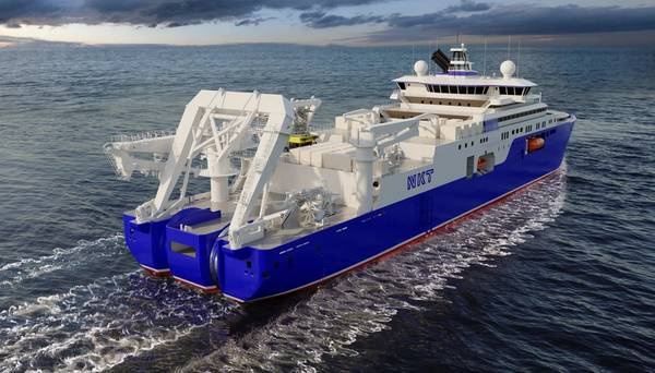 NKT said it would invest in a new "market-leading" power cable vessel with "record-high" power cable-laying
capacity compared to vessels in the existing world fleet. It will be operational from 2027.   ©NKT
