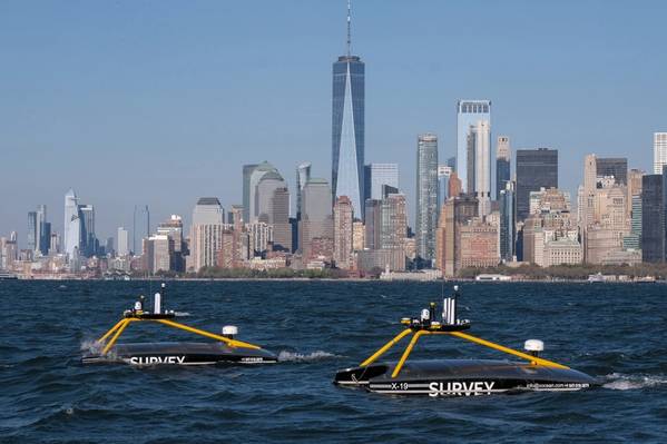 XOCEAN USVs supporting the development of new offshore wind farms in New York (Credit: XOCEAN)