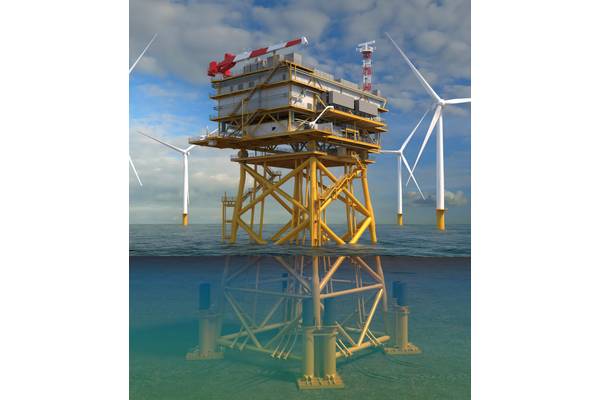 Artist’s impression of the offshore substation platform solution for the Empire Wind 1 project (Credit: Equinor)