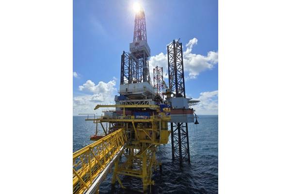 Drilling of well 24001 at the BK-24 platform (Credit: PetroVietnam)