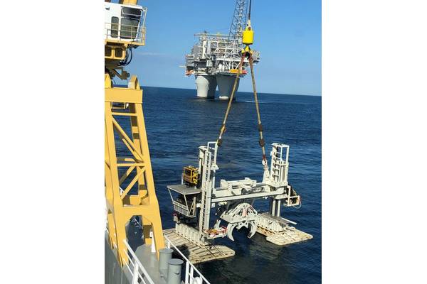 The H-Frame used to install the 36in spool. Source: Equinor.