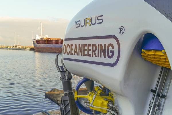 Isurus is based on Oceaneering’s Magnum Work Class ROV system with a hydrodynamic design. Photo courtesy Oceaneering