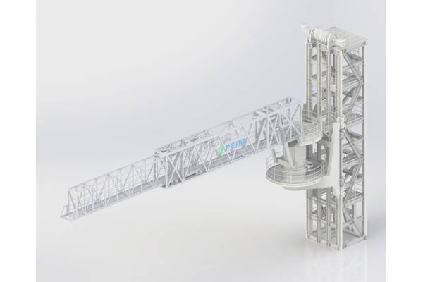 Rendering of the gangway and its planned installation on the BOE DEMPSEY (Credit: Pengrui, COSCO)