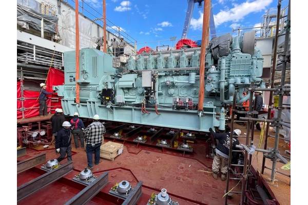 Wabtec power being installed at Philly Shipyard on the NSMV number one, Empire State. Photo courtesy Philly Shipyard