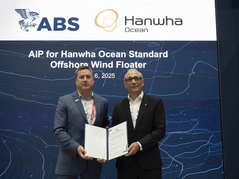 Hanwha Ocean Floating Turbine Receives ABS Approval