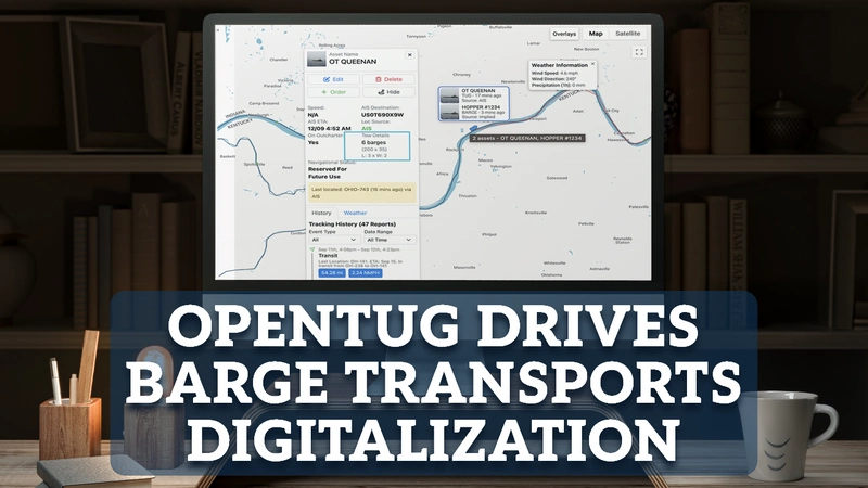 OpenTug Drives Barge Transports Digitalization