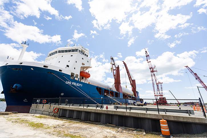 Tower Sections for Vineyard Wind I Offshore Wind Project Arrive in U.S.