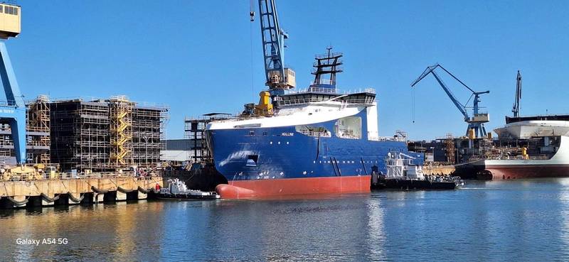 Vard-Built Cable Layer for NCT Offshore Hits Water