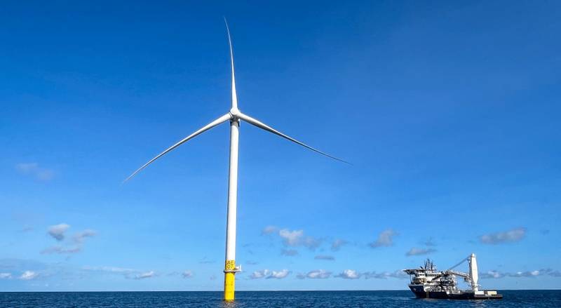 First Offshore Wind Turbine Stands Tall at US Revolution Wind Project