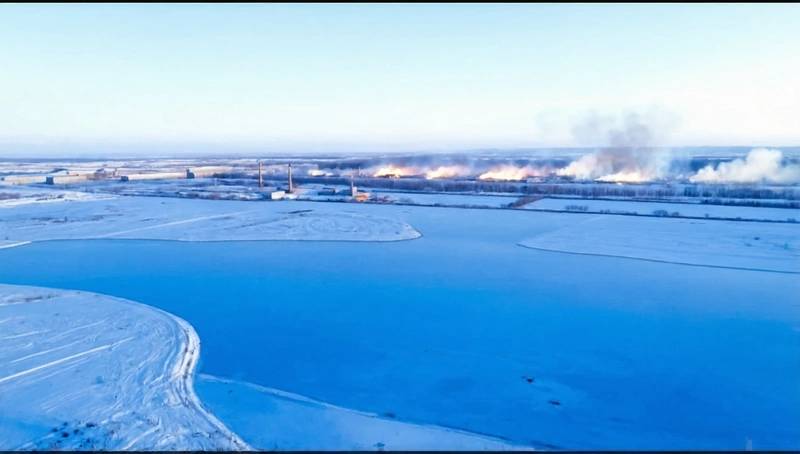 Fire at 'industrial plant' after drone attack under control, Russia says