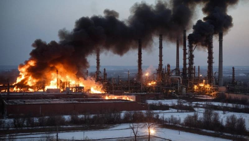 Governor says that after a drone attack by Ukraine, fire was put out in the Volgograd oil refinery.