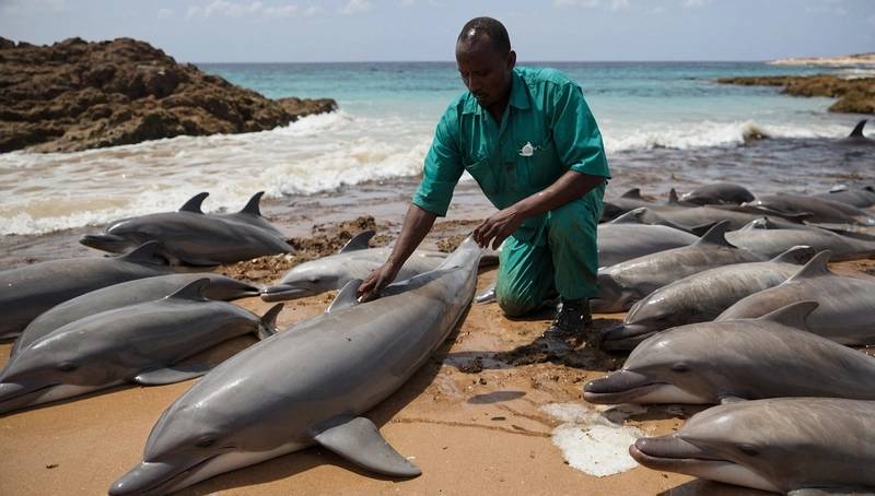 More than 100 dead dolphins found on Somali coast, trigger a mystery