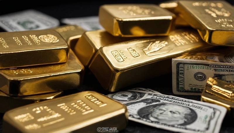 Dollar climbs due to Trump tariffs, causing gold to fall