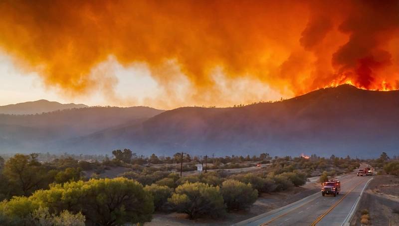 Cal Fire warns of evacuations in the eastern part of California due to a growing wildfire