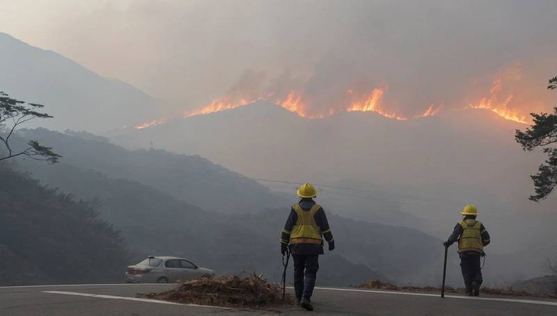 South Korea uses weather break to try and contain deadly wildfires