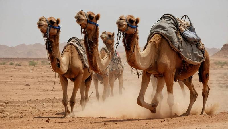 Yemeni camel herders are at risk from landmines
