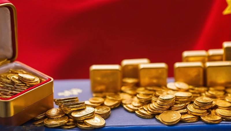 China's gold imports through Hong Kong rose by around 42% in March m/m