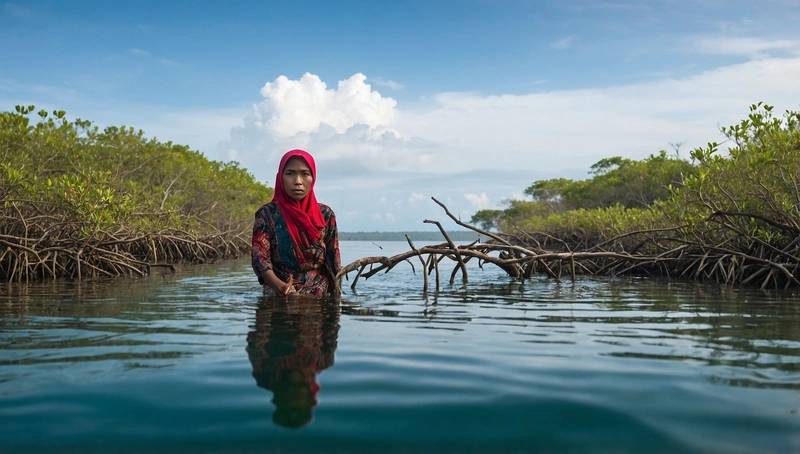 Indonesian woman uses mangroves to fight rising tides