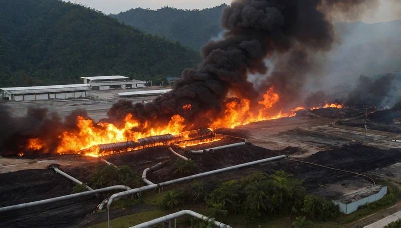 The fire that destroyed the Petronas pipeline in Malaysia injured 33 people