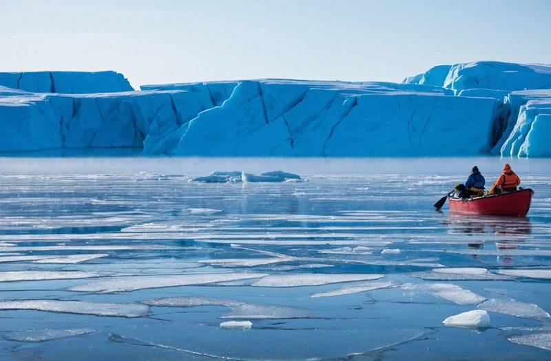 Scientists study the glacier melting risk in Greenland