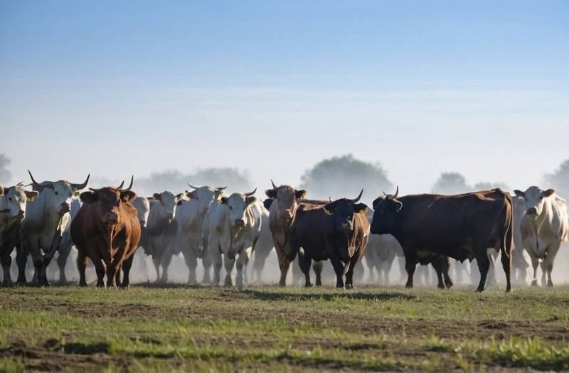 Technical selling and pressure from the grain markets are to blame for the fall in LIVESTOCK CME cattle futures.