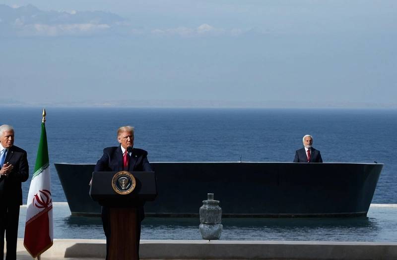 Trump announces that Iran talks will take place Monday and does not set a deadline for a deal