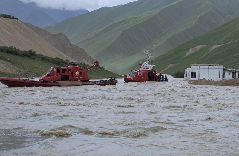 Chinese rescue efforts in Tibet flood-damaged zone still going strong days after