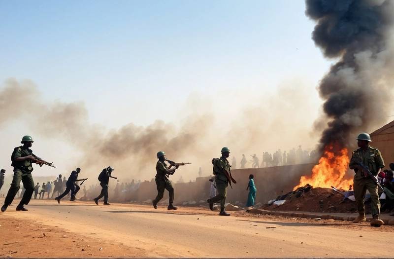 Nigerian forces fire on protestors after deaths of miners