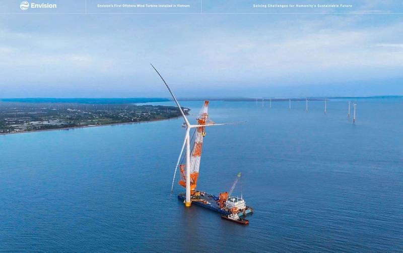 First Turbine Stands Tall at Vietnam’s 128MW Offshore Wind Farm