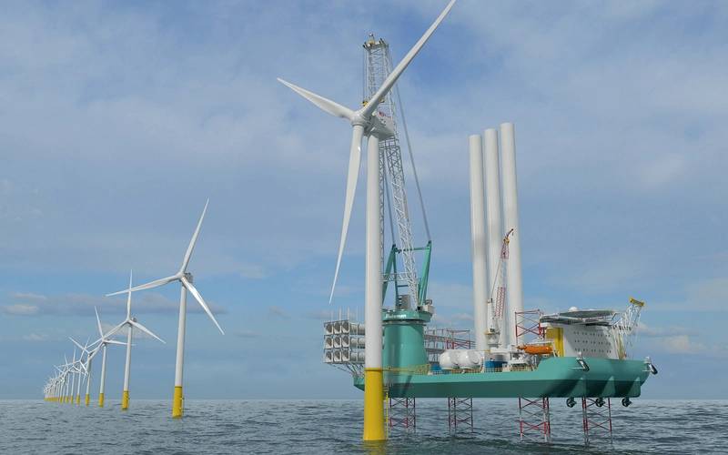 VIDEO Huisman s Crane For OIM Wind s Offshore Wind Installation Vessel