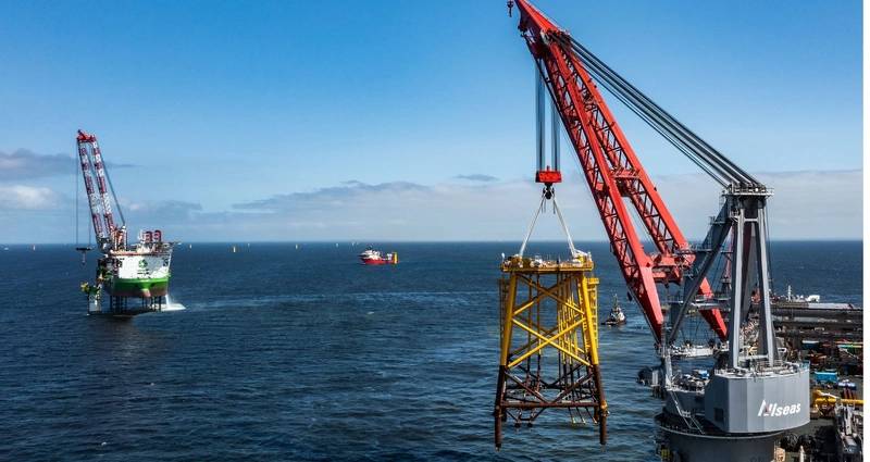 Substation Jacket Installed at Saint Nazaire Offshore Wind Farm Site