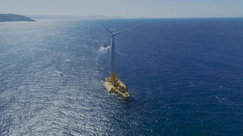 DemoSATH Floating Wind Platform Installed Offshore