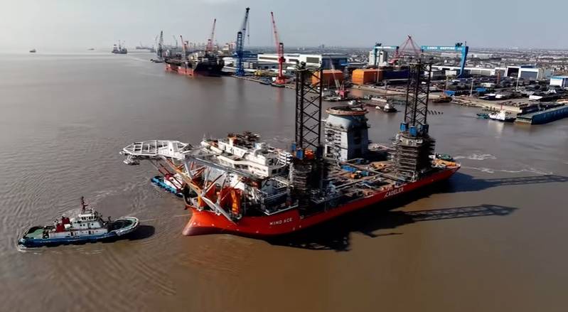 Cadeler Launches 11th Offshore Wind Installation Vessel in China (Video)