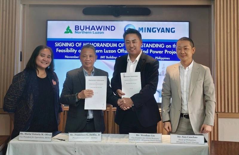 Ming Yang, Buhawind Join Forces for 2GW Floating Wind Project in Philippines
