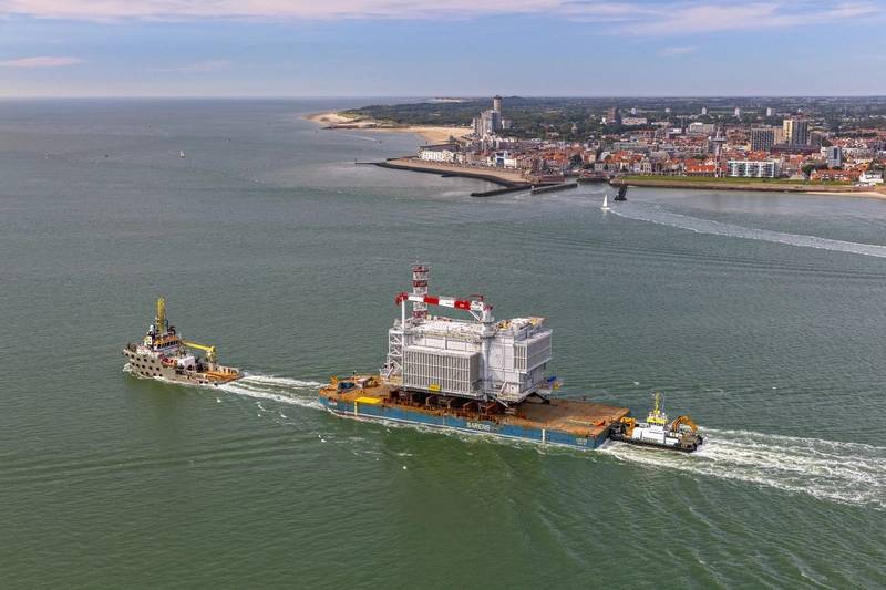 Topside for Hollandse Kust (west Beta) Substation Set to Sail to Final Location